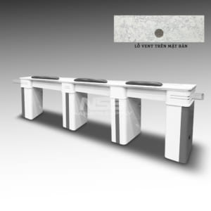 Table tripple Model Atlanta II (White/Grey) - VENT