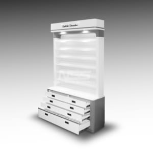 Cabinet L:45 Model Atlanta II (White/Grey)
