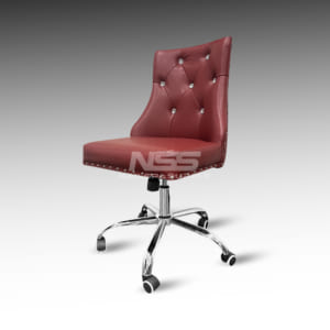 Customer chair - Leather Italy - Model Amber  - Red