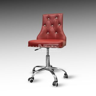 Technician chair - Leather Italy - Model Amber  - Red