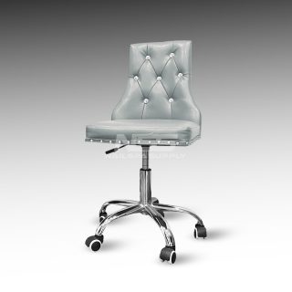 Technician chair - Leather Italy - Model Amber  - Grey