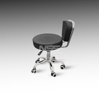 Stool chair – Leather Italy Model Dayton – Black