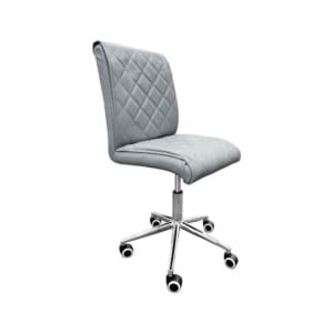 Technician chair - Leather Italy - Model Diamond  - Grey