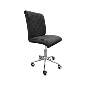 Technician chair - Leather Italy - Model Diamond  - Black