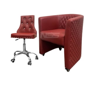 Combo Cust and Tech – Leather Italy – Model Elegant with Amber– Red