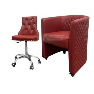 Combo Cust and Tech – Leather Italy – Model Elegant with Amber– Red