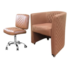 Combo Cust and Tech – Leather Italy – Model Elegant with Daytona– Cappuccino