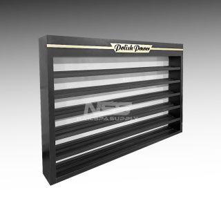 Polish Wall Rack Model Lava Color Black - Gold