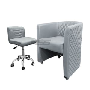 Combo Cust and Tech – Leather Italy – Model Elegant with Deluxe - Color Grey