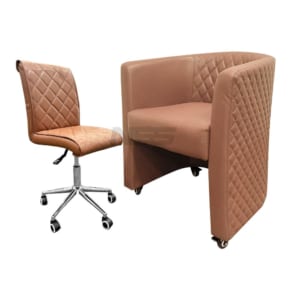 Combo Cust and Tech – Leather Italy – Model Elegant with Luxury - Color Cappuccino
