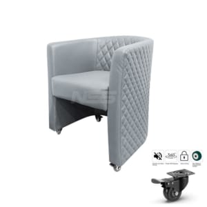 Customer chair – Leather Italy Model Elegant – Grey