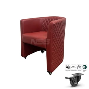 Customer chair – Leather Italy Model Elegant – Red