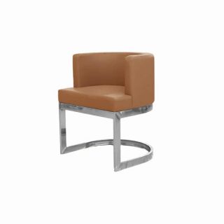 Customer chair – Leather Italy – Model Envy – Cappuccino