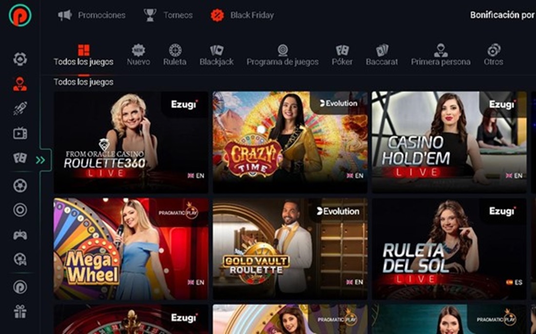 
 Appearance and functionality of Pin up Casino's official site
